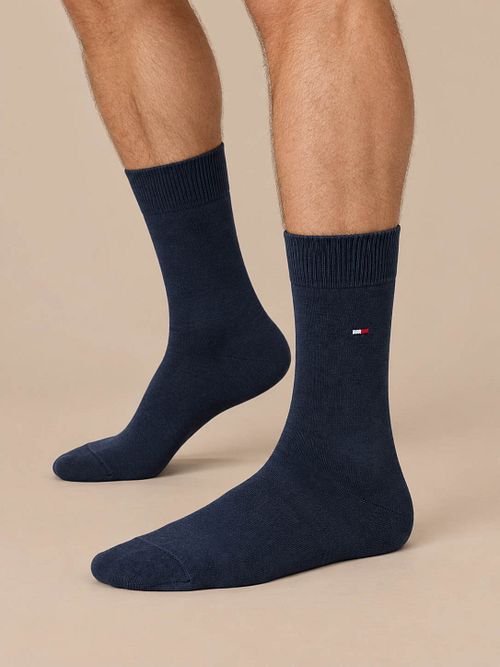 Tommy Hilfiger Birdseye Calcetines Navy Bordeaux Pack De 2 Pares Model / Voorkant