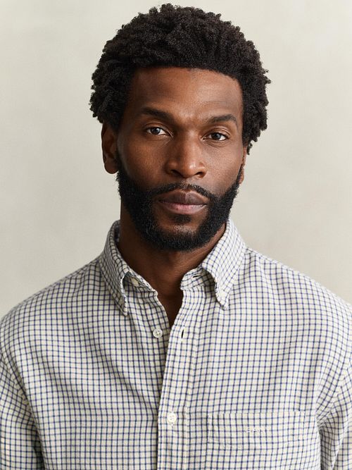 Gant Camisa Franela De cuadros Azul Model / Voorkant