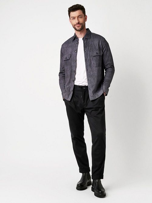 Overshirt vaquera Desoto Spark Navy Model / Voorkant