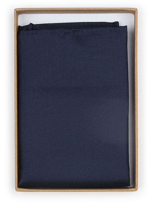 Suitable Pañuelo De Bolsillo Seda Navy Verpakking