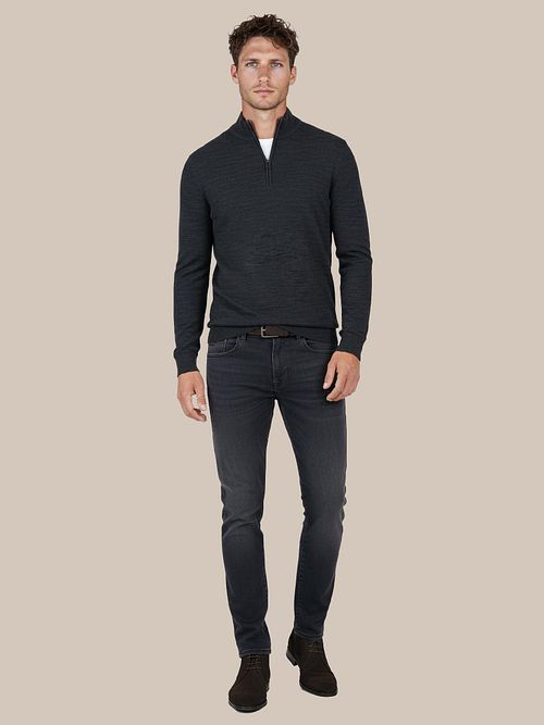 Suitable Pine Jersey Cremallera Navy Model / Voorkant