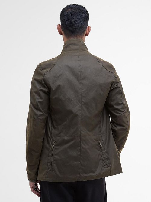 Barbour Beacon Wachsjacke Olivgrün Model / Achterkant