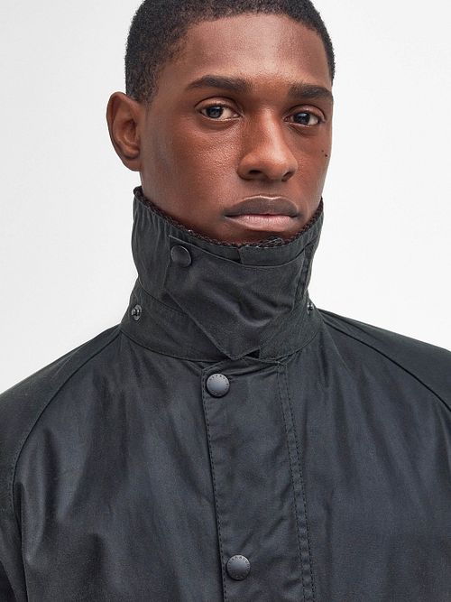 Barbour Bedale Voksjakke Mørkegrøn Model / Detail