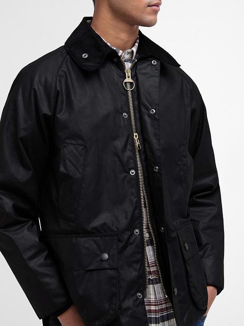 Barbour Bedale Voksjakke Svart Model / Voorkant
