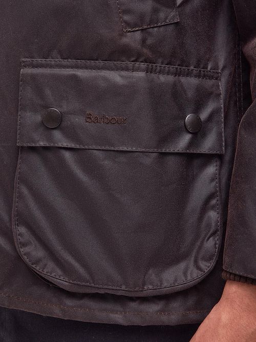 Barbour Bedale Wax Jas Bruin Model / Detail