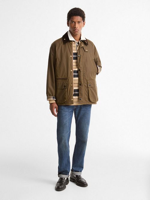 Barbour Bedale Chaqueta Encerada Sage Model / Voorkant