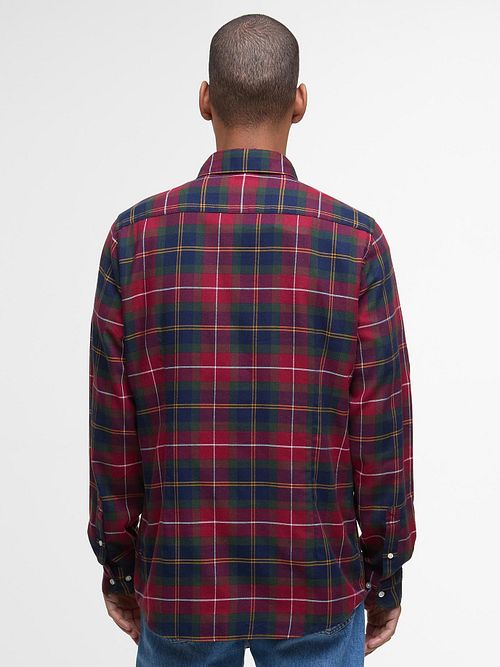 Barbour Fortrose Camisa Casual Tartan Red Model / Achterkant