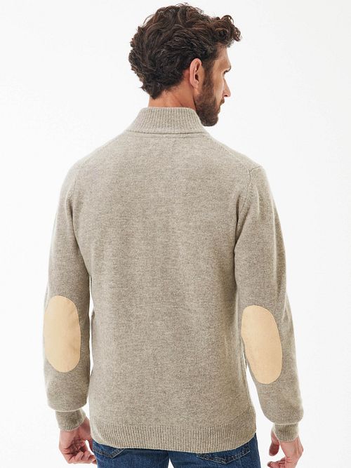 Barbour Glidelås Vest Ull Beige Model / Achterkant