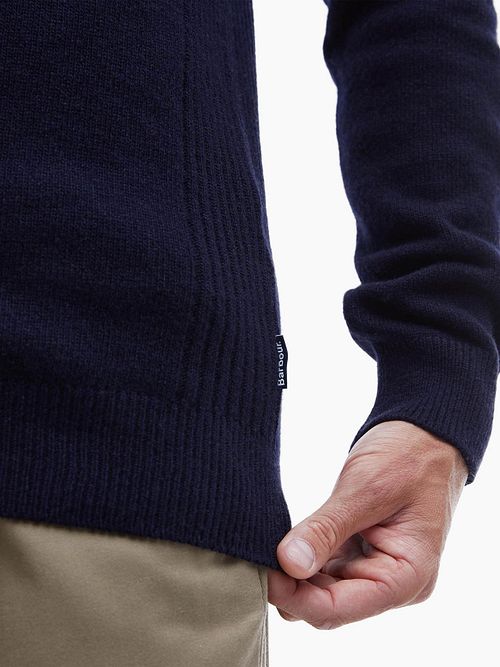 Barbour Half Zip Trøje Navy Model / Detail