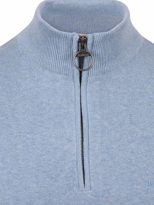 Barbour Half Zip Trui Lichtblauw Product / Detail