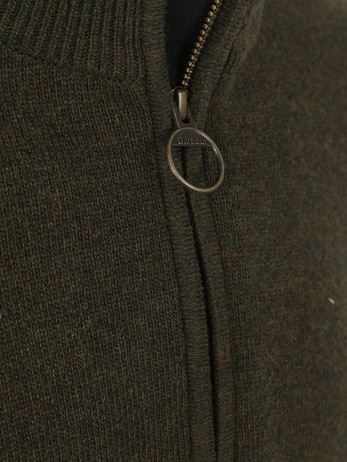 Barbour Halv Zip Tröja av Ull Oliv Product / Detail