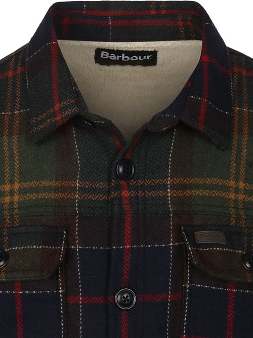 Barbour Hemdjacke Wool Blend Karomuster Willberry Olive Product / Detail