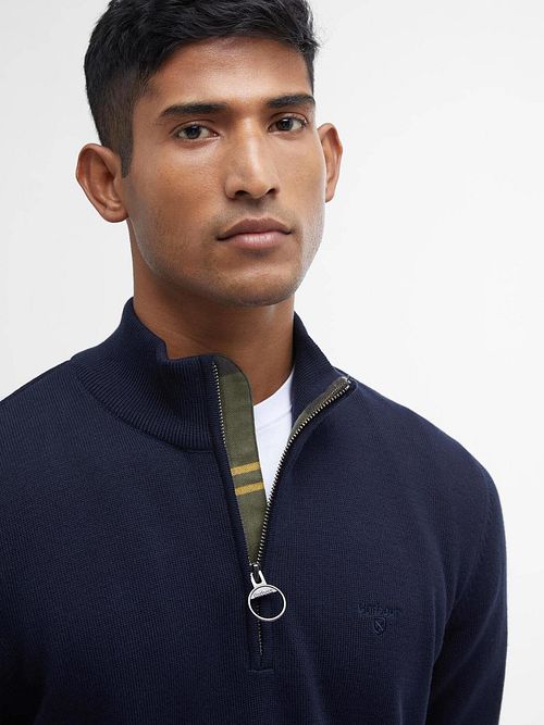 Jersey Half Zip de Barbour en azul marino Model / Voorkant