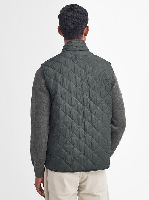 Barbour kamizelka New Lowerdale Gilet w kolorze szałwiowej zieleni Model / Achterkant