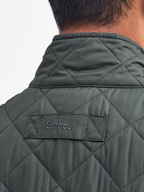 Barbour kamizelka New Lowerdale Gilet w kolorze szałwiowej zieleni Model / Detail