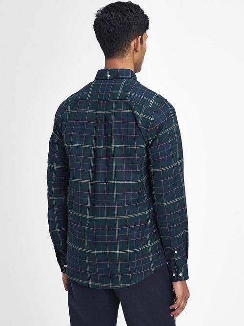 Barbour Kyeloch Shirt Checkered Dark Green Model / Achterkant