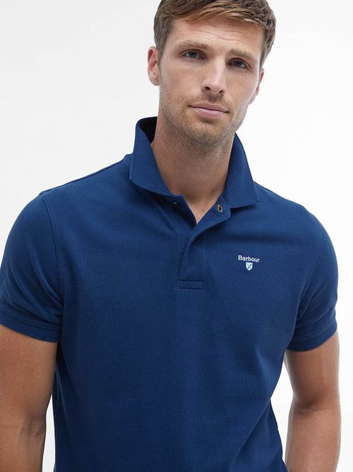 Barbour Piké Deep Blue Model / Voorkant