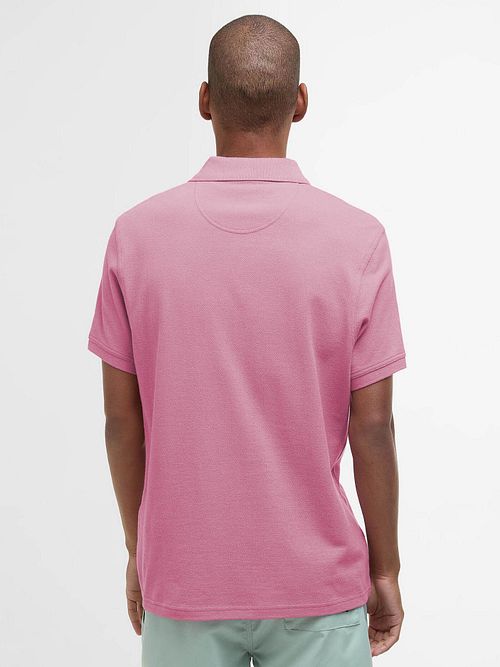 Barbour Polo Piqué True Pink Model / Achterkant