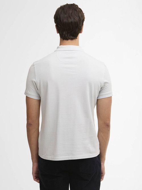 Barbour Pique Polo Shirt Haze Blue Model / Achterkant