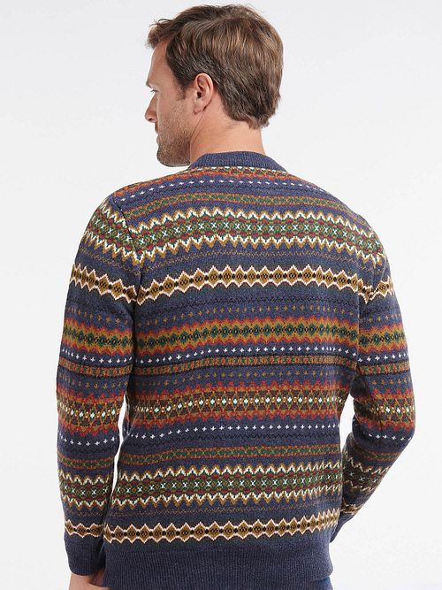 Barbour Pullover Wolle Fairisle Dessin Model / Achterkant