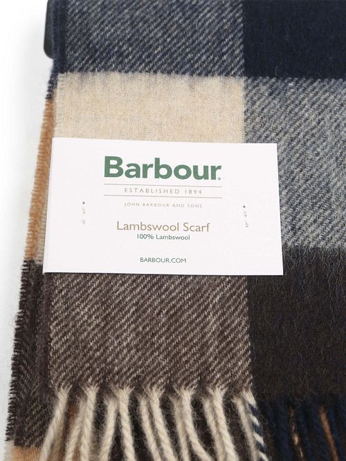 Barbour Scarfs Tattersall Navy Beige Product / Detail