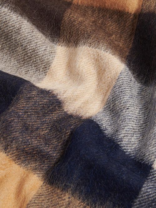 Barbour Scarf Tattersall Navy Beige Product / Detail