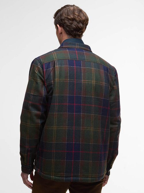 Barbour Surchemise Wool Blend Plaid Willberry Olive Model / Achterkant