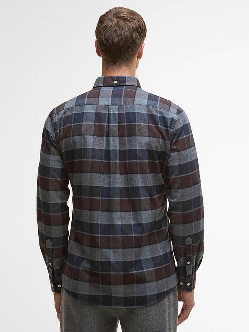 Barbour Valley Skjorte Ternet Brun Antracit Model / Achterkant