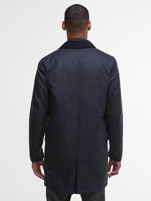 Barbour Wachsjacke Mac Navy Model / Achterkant