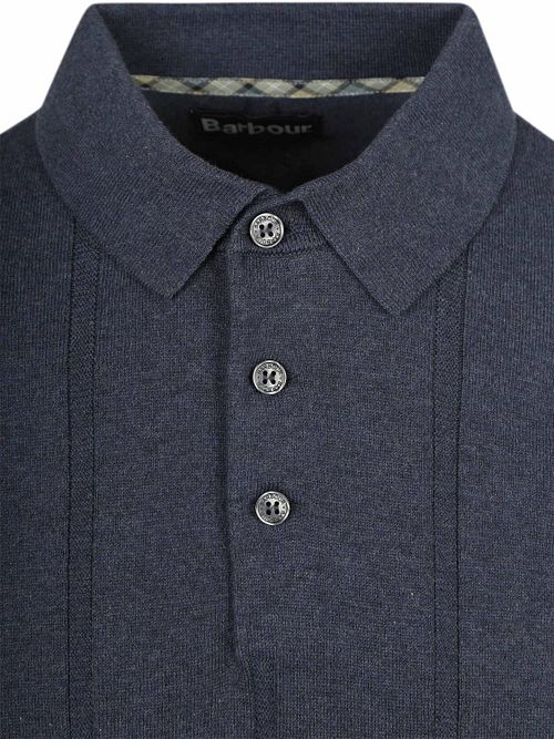 Barbour Wellburn Strikket Poloshirt Navy Product / Detail