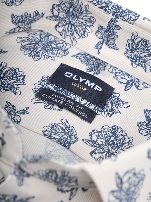 OLYMP Luxor Camicia Elegante Stampa Blauw Product / Detail
