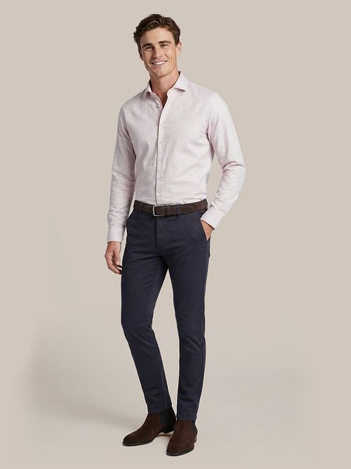 Suitable Camicia Mélange Sabbia Model / Voorkant