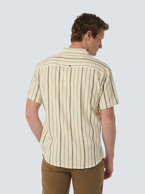 Camisa de manga corta No Excess de lino en color crudo Model / Voorkant