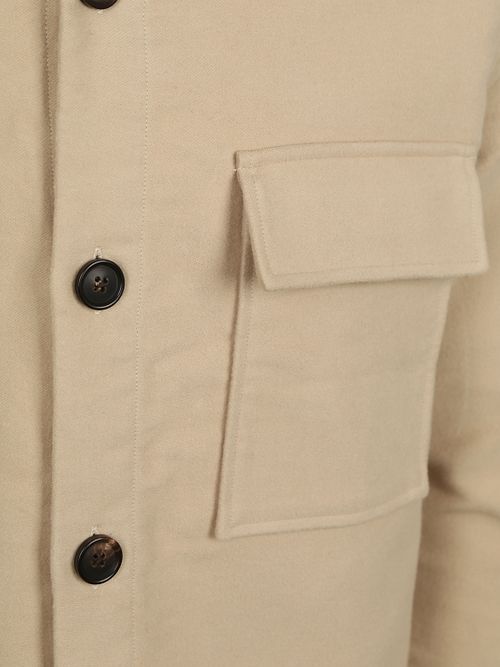 Overshirt de moleskin Profuomo en beige Product / Detail