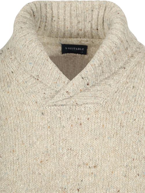 Suitable Genser Sjal Tweed Eco Ull Ecru Product / Detail