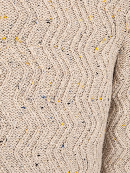 NZA Half Zip Swirl Kymara Naps Knit Mélange Beige