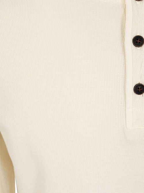 Superdry Pullover Henley Textured Ecru Product / Detail