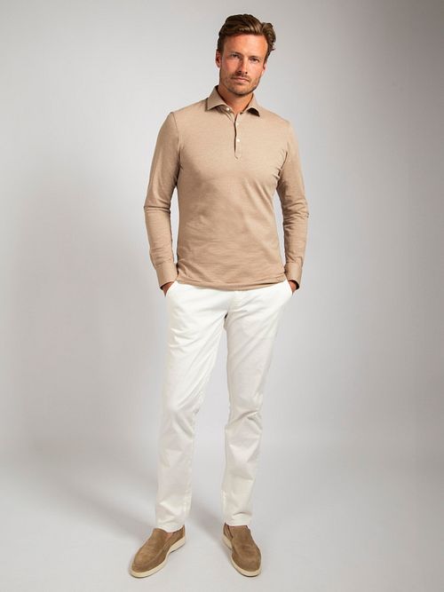Suitable Camicia Polo Shirt Beige Model / Voorkant