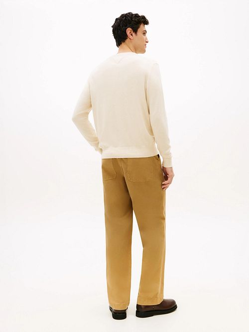 Tommy Hilfiger Pullover Cotton Kashmir Ecru Model / Achterkant