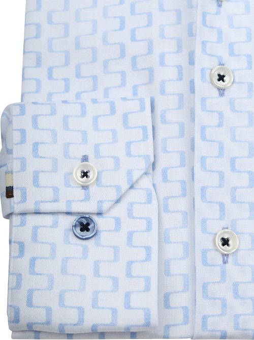 R2 Overhemd Sorona Print Lichtblauw Product / Detail