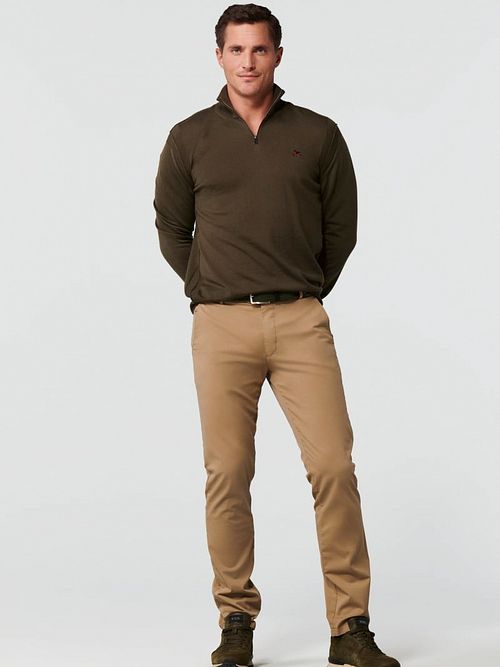 Chino Meyer Bonn beige Model / Voorkant