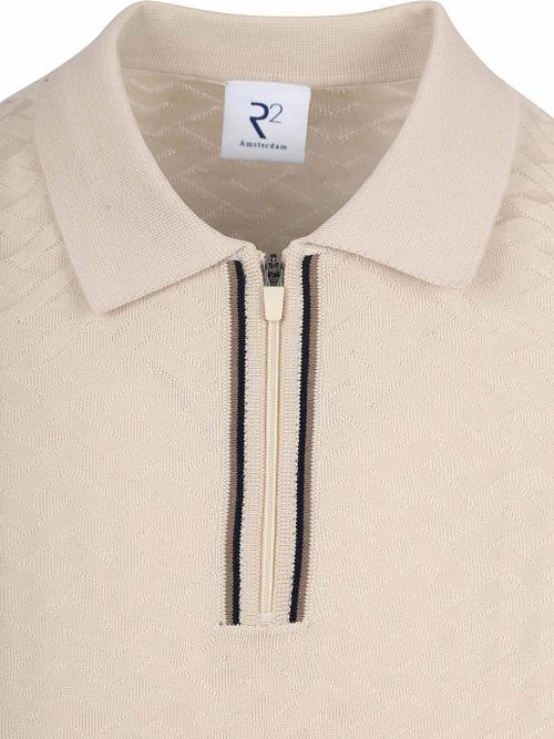 R2 Amsterdam Stickad Piké Beige Product / Detail
