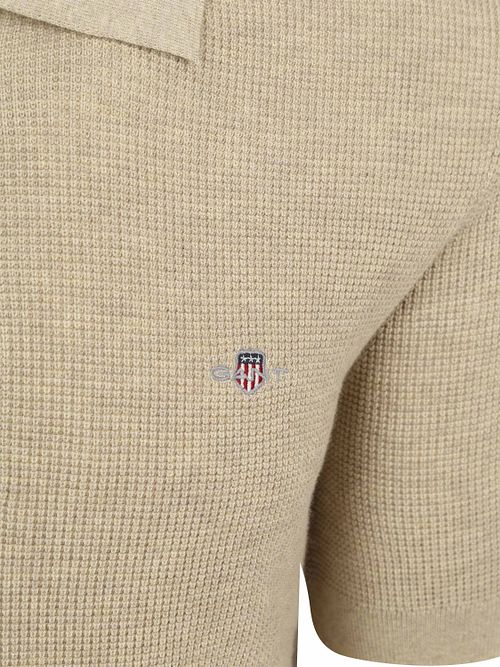 Gant Knitted Polo Shirt Beige Product / Detail