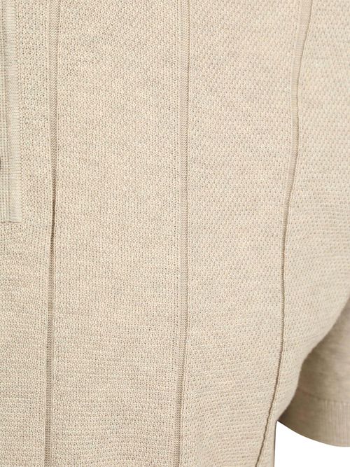 Profuomo Polo Shirt Drop Needle Structure Beige Product / Detail