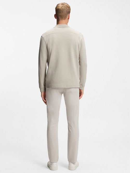 BOSS Polo Petempestolong Long Sleeve Ecru Model / Achterkant