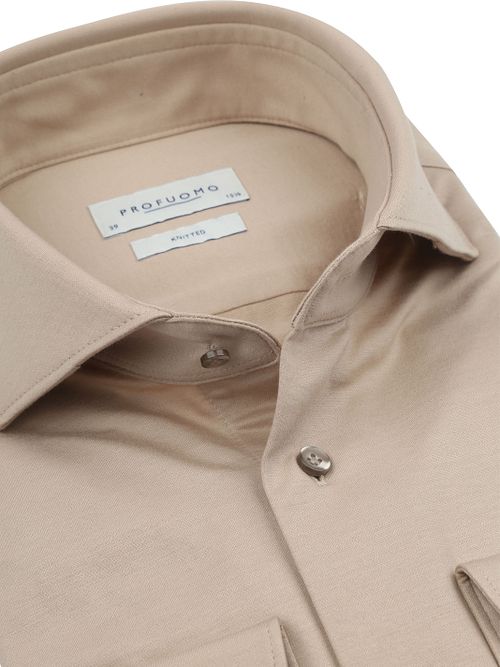 Profuomo Knitted Shirt Beige Product / Detail