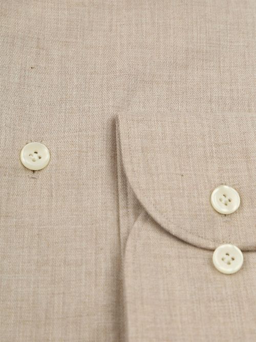 Profuomo Skjorta i Kräsat Twillflanell Beige Product / Detail