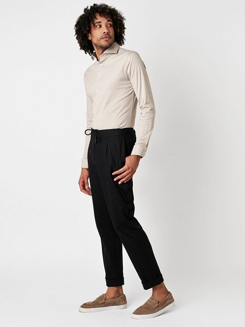 Desoto Essential Skjorta Hai Piquè Beige Model / Voorkant