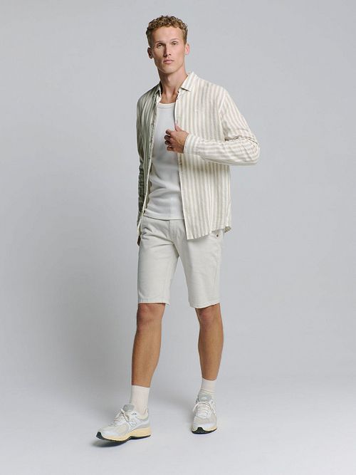 No Excess Skjorta Stripes Beige Model / Voorkant