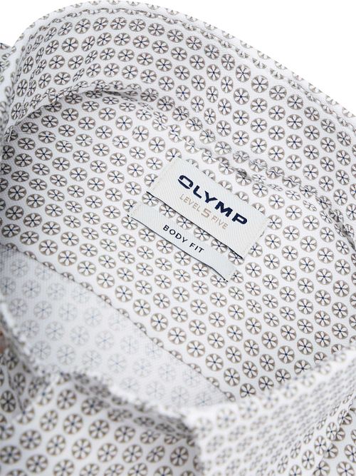 OLYMP Level 5 Skjorte Print Beige Product / Detail
